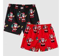 Lousy Livin Boxer " 2Pack Babbo Natale " Biancheria Intima Cotone Natale