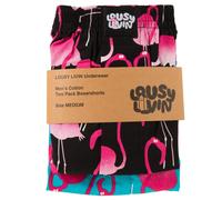 Lousy Livin (Di Cleptomanicx) Flamingo Boxer Shorts 2 Pack Nero Blu Intimo