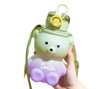 Louttary 1 bicchiere d'acqua dolce con gradiente, per l'estate, in plastica di alta qualità per ragazze, tazza di paglia portatile, grande bottiglia d'acqua D