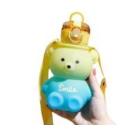Louttary 1 bicchiere d'acqua dolce con gradiente, per l'estate, in plastica di alta qualità, per ragazze, portatile, grande bottiglia d'acqua C
