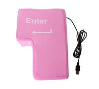 Louttary 1 grande tasto di input USB, pulsante antistress, scomputatore di decompressione, cuscino per gonfiore, cuscino da scrivania per programmatore, colore rosa