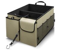 Louttary 1 organizer per bagagliaio dell'auto, in poliestere per SUV, berline, beige