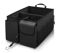 Louttary 1 organizer per bagagliaio per auto, pieghevole, in poliestere, per SUV e berline, colore: nero