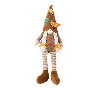 Louttary 1 pezzo festa del Ringraziamento, foglia d'acero, cappello temperamatite con gambe, bambola Rudolph, ornamenti, bambola da elfo in peluche nano, cotone PP + tessuto, bambola Rudolph, femmina