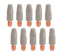 Louttary 10 Pezzi 24KD Punte di Contatto per Saldatura Rivestimento Protettivo M6 Punta Ugello Gas 0,8 mm Torcia di Saldatura MIG Saldatura