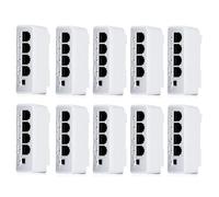 Louttary 10 pezzi 4 porte da 1 a 3 porte PoE Extender passivo a cascata IEEE802.3Af 100 Mbit/S per trasmissione IP, ripetitore, switch NVR IP durevole, facile da usare
