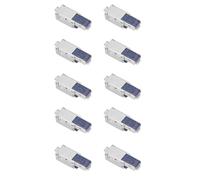 Louttary 10Pcs Connettore RJ45 CAT7 Plug Attrezzo di Crimpare 40Gbps 23/24AWG Cat 7 Connettore Terminale Plug in Lega di di Rete Schermato RJ45 Plug B