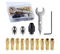 Louttary 15 Pezzi Set di Pinze per Mandrino per Trapano Set di per Pinze Rotanti 0,5-3,2 mm Gambo di Ricambio 4486 Accessorio per Mandrino per Cambio Utensile Rotante