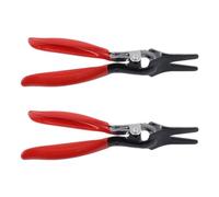 Louttary 2 attrezzi per tubo dell'olio per auto, in acciaio inox rosso + gomma per tubo del carburante automobilistico