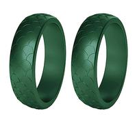 Louttary 2 pezzi, popolari per donne, fantastici anelli in silicone, anello sportivo ecologico, 5,7 mm, 6