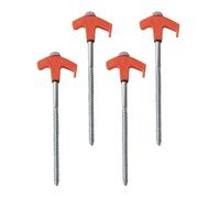 Louttary 20 pezzi di ancoraggio a terra da avvitare picchetti per tenda, picchetti da tenda resistenti, picchetti per tenda in acciaio inox con filettatura