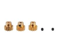 Louttary 3 pezzi albero 3,175 mm pignone ottone motore 32DP 48DP 64DP M0.8 per 1/10 1/8 RC auto 3650 3660 accessori 15t