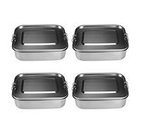 Louttary 4 contenitori per pane, Bento con 3 scomparti per sandwich e pagine, 1400 ml