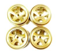 Louttary 4 pezzi ottone 1.0 Beadlock cerchione mozzo ruota contrappeso per assiale SCX24 1/24 RC Crawler Car Upgrades parti giallo