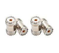 Louttary 4 Pezzi UHF SO239 Femmina A UHF Femmina Connettore Dritto UHF Femmina Adattatore per UHF PL259