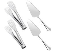 Louttary 4 pinze da cucina in acciaio inox con dentellatura per cucina e matrimonio