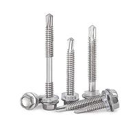 Louttary 40 viti autofilettanti da 14 x 1-1/2 a 2-7/8 per metallo, viti in lamiera di acciaio inox, per costruzione e riparazione, facili da usare, facili da sostituire