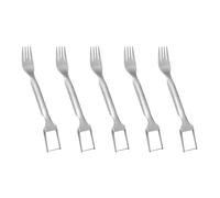 Louttary 5 Pezzi 2 In 1 Taglierina per Frutta In Acciaio Inossidabile Doppia Testa Forchette per Frutta Affettatrice Coltello per Anguria Forchetta Affettatrice Taglierina per Affettatrice