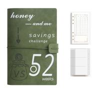 Louttary 52 settimane Budget Binder Planner Contanti Buste per Coppie, Sfida per risparmiare denaro, Deposito Organizzatore Imitazione C
