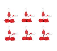 Louttary 6 pezzi, 4 mm, tendicinghia da campeggio, per fune a vento, per tenda, colore rosso
