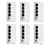Louttary 6 pezzi 4 porte da 1 a 3 porte PoE Extender passivo a cascata IEEE802.3Af 100 Mbit/S per trasmissione IP, ripetitore, switch NVR IP