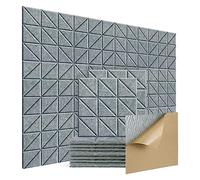 Louttary acustici autoadesivi 12 pezzi 12 X 12 X 0,4 fonoassorbenti, decorativi da parete insonorizzati D