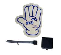 Louttary Adesivo per auto a LED "ByeBye", segnaletica di sicurezza, adesivo per rivestimento del parabrezza, colore: blu
