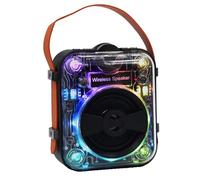 Louttary Altoparlante Bluetooth Mecha, lettore musicale stereo RGB senza fili, supporta scheda TF, subwoofer USB AUX, altoparlante piccolo, nero, 1 set