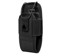 Louttary Borsa nera per walkie-talkie, marsupio, borsa portatile, per walkie-talkie, da caccia e da campeggio, durevole, facile da usare