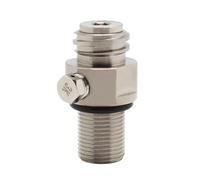 Louttary Bottiglia di soda, valvola di CO2 ricaricabile, ingresso X 1,5 per uscita TR21-4 per serbatoio del cilindro del carbonatore CO2, adattatore sostituibile, facile da installare, facile da usare