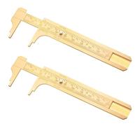 Louttary Calibro A Cursore Portatile Pocket Calibro Misuratore A Doppia Scala In Metallo per Misurare Gioielli 2 Pezzi