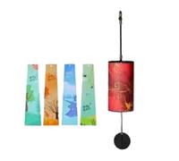 Louttary Campanelli Eolici in Bamboo per Patio, Terrazzo, con Corda per Appenderli. Perfetti per la Meditazione.