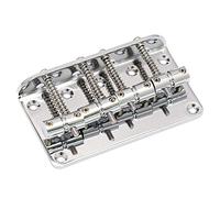 Louttary Cavalletto Fisso Fisso per Basso Chitarra Compatibile con Chitarra Basso a 4 Corde o Basso Stile Basso Precisione a Caricamento dall'Alto Cromo