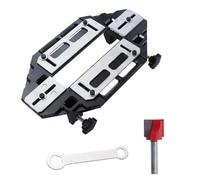 Louttary Cerniera per porta Jig per lavorazione del legno, apertura a foro, fresa scanalatura, guida per porta in legno, serratura per porta