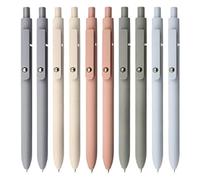 Louttary Confezione da 10 penne gel di fascia alta, penne retrattili, punta fine, penne lisce
