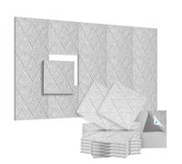 Louttary Confezione da 12 pannelli in schiuma acustica, 12 x 12 x 0,4, per pareti di casa, ufficio B