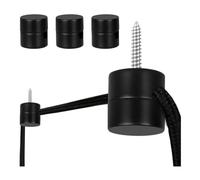 Louttary Confezione da 3 ganci da soffitto per illuminazione a soffitto, ganci per lampada da soffitto, ganci da soffitto, lampada fai da te, facili da usare, colore nero