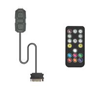 Louttary Controller ARGB 5V 3pin per Alimentazione SATA Controller RGB Hub 3PIN per Ventola CPU Case Computer LED Luce Radiatore Nero