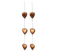 Louttary Cuore in Metallo A Forma di Pendente, Ornamento Appeso per Le Vacanze, 2 Pezzi