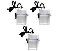 Louttary Custodia impermeabile per cellulare, porta badge, vetro da spiaggia, regalo, salvataggio, scatola quadrata con occhiello e corda