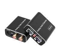 Louttary Extender audio analogico da 3,5 mm, supporta l'estensione massima del segnale da 1640 piedi, connettori CAT, pezzi di ricambio, accessori, adatto per lettore telefono/MP3/Blu-Ray