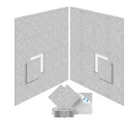 Louttary In Schiuma Fonoassorbente da 12 Pezzi 12x12x0,4 Pollici, In Schiuma Acustica Autoadesivi per il Trattamento Acustico Grigio