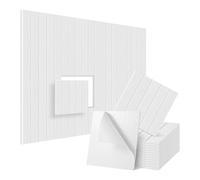 Louttary In Schiuma Fonoassorbente da 12 Pezzi 12x12x0,4 Pollici, Murali Acustici Autoadesivi, per Trattamento Acustico Bianca