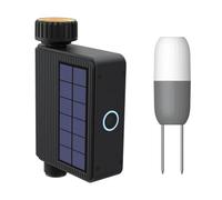 Louttary Irrigatore solare WIFI, irrigatore da giardino intelligente con controllo del tempo e sensore di umidità della temperatura del suolo, irrigatore automatico per fiori