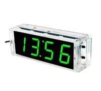 Louttary Kit orologio digitale, controllo luce, 1 LED, tubo digitale, 51 microcontrollore, orologio elettronico, parti fai da te con custodia, 1 set