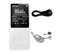 Louttary Lettore MP3 ricarica USB, registrazione display digitale, lettore musicale, dispositivo di registrazione ABS, riproduzione musicale portatile da jogging