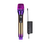 Louttary Microfono Portatile Wireless A Doppio Canale per Streaming Karaoke con Ricevitore Ricaricabile per Cantare al Karaoke KTV A