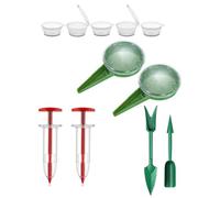 Louttary Mini seminatrice, utensile per semina, spargitore e scopa, piccolo spargitore manuale