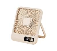 Louttary Mini ventilatore da desktop, ufficio, modello sottile e ricaricabile, pieghevole, senza spazzole, portatile, kaki