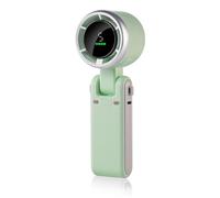 Louttary Mini Ventilatore Portatile Portatile, Ventola Potente Winds Turbo Pieghevole, Ventilatore Personale Ricaricabile Tramite USB con Velocità, Display Digitale